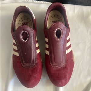 Adidas Women's Burgundy Slip-On Sneakers